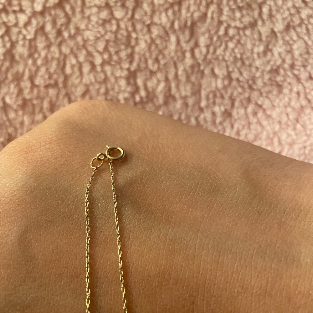 Used Gold Necklace With Initial L Charm